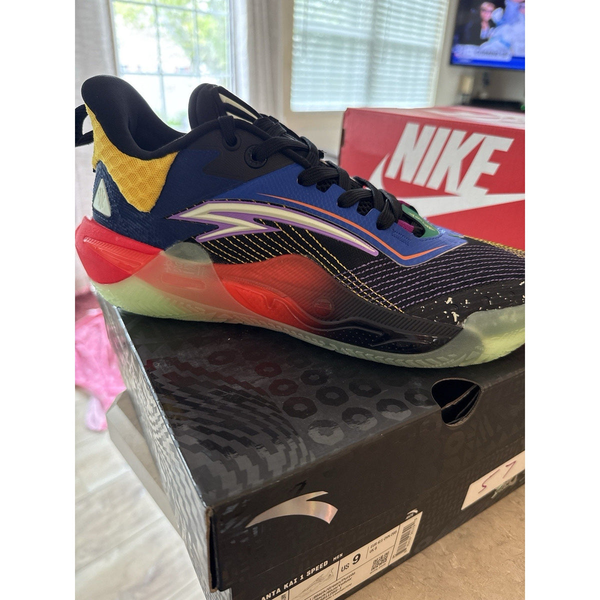 Anta Kai 1 Speed tribe Men’s Basketball Shoes Electric Horizon NEW Size 9 NWB