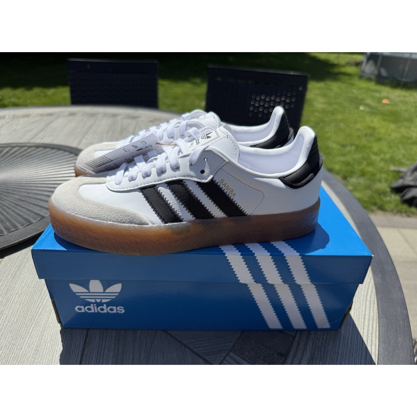 adidas Sambae White Black Gum JI1349 – Women’s – Brand New w/ Box