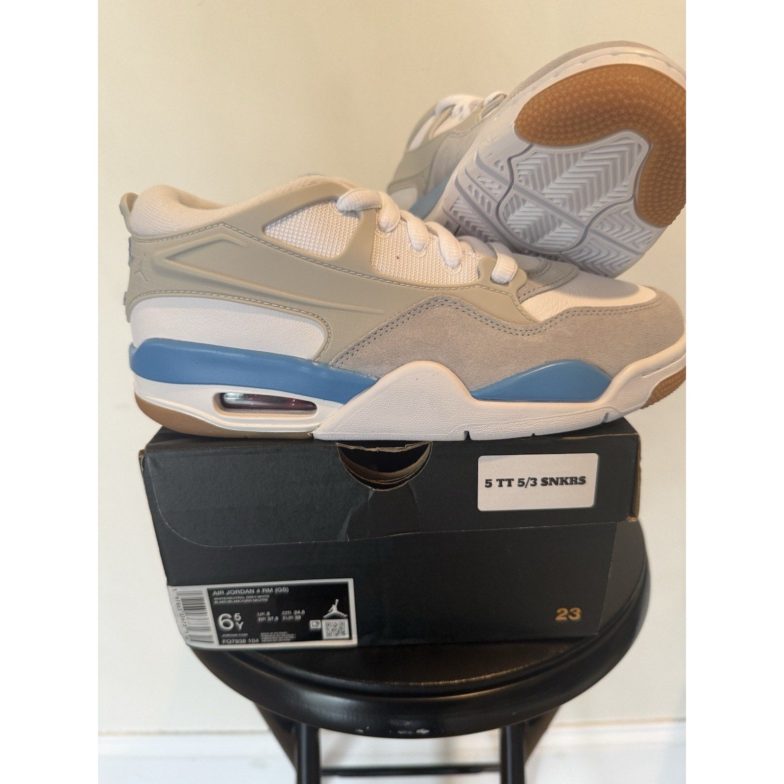 Air Jordan 4 RM University Blue UNC 6Y W8 NWB FQ7939-104