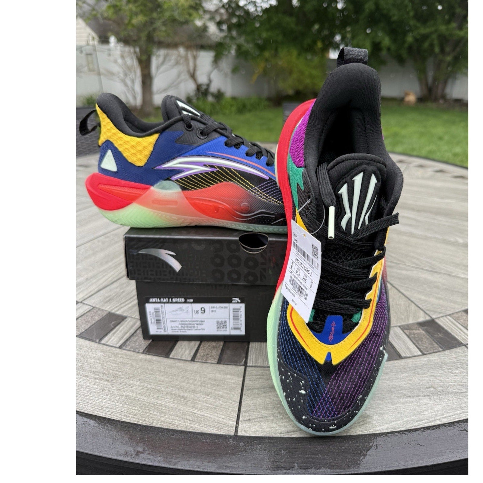 Anta Kai 1 Speed tribe Men’s Basketball Shoes Electric Horizon NEW Size 9 NWB