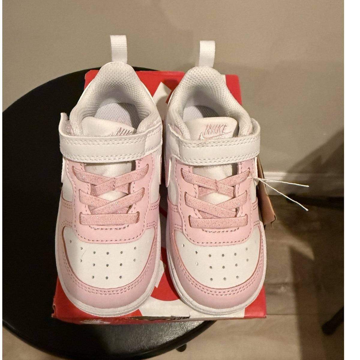 Nike Court Borough Low Recraft Kids Sneakers Pink White Size 7C