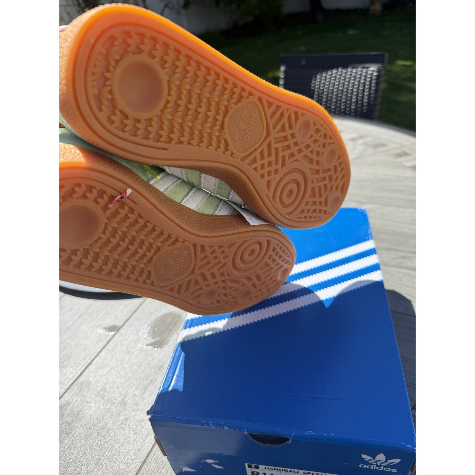 Adidas Handball Spezial W Women’s 8.5 Semi Green White Gum Sneakers BNWB JI2655