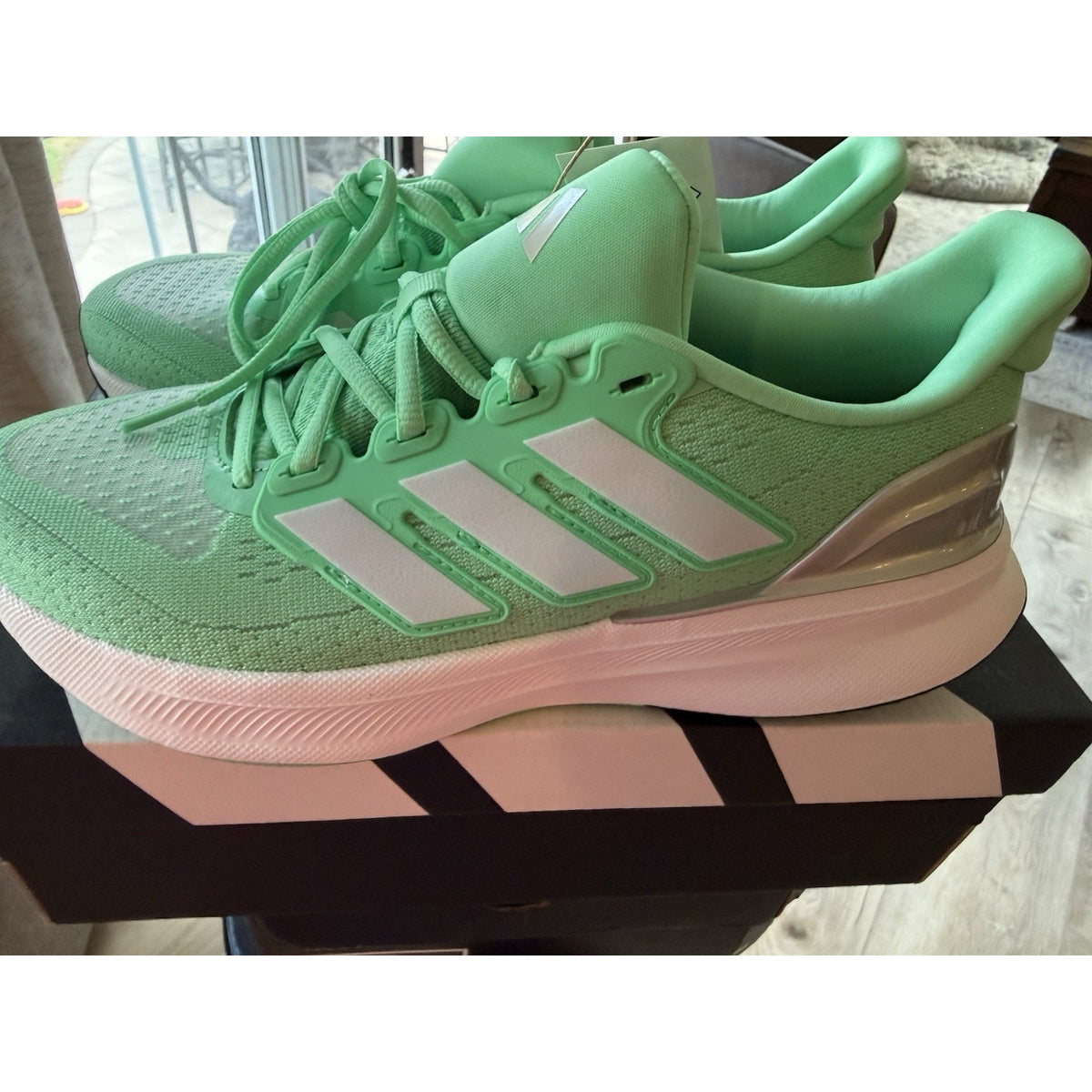 adidas Ultrarun 5 W Green Glow/Dash Grey/Core Black (Women's 8.5)