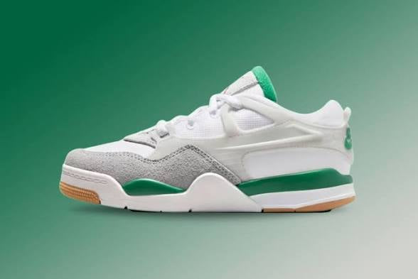 Air Jordan 4 RM GS White/Neutral Grey/Pine Green