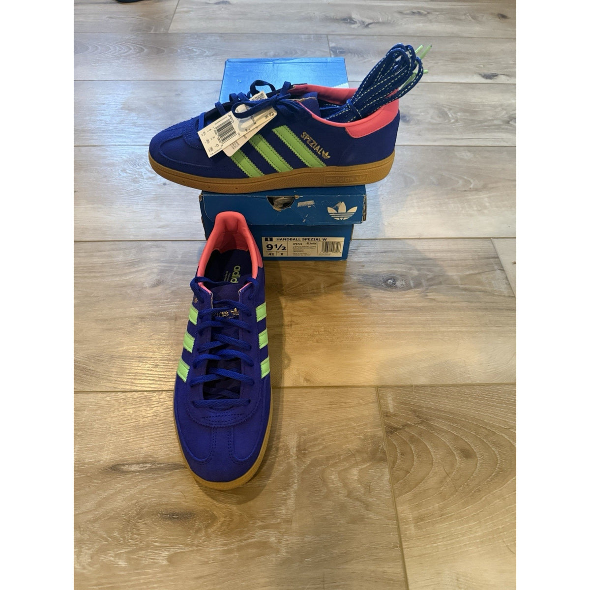 adidas Handball Spezial W Lucid Blue/Lime Burst/Lucid Pink Sneaker JP8721