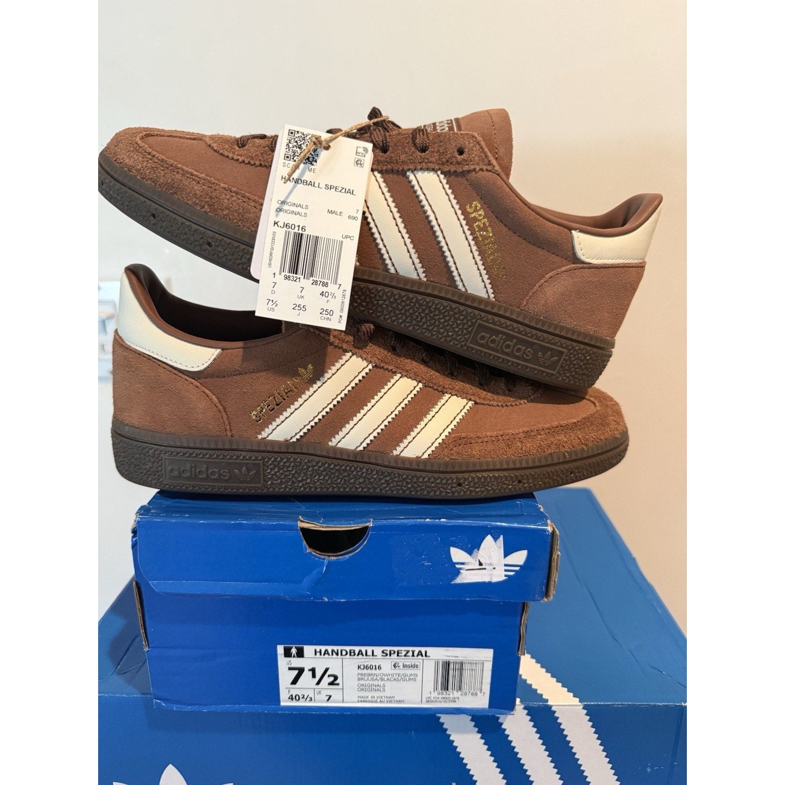 adidas Handball Spezial Preloved Brown/Off White — Men's 7.5