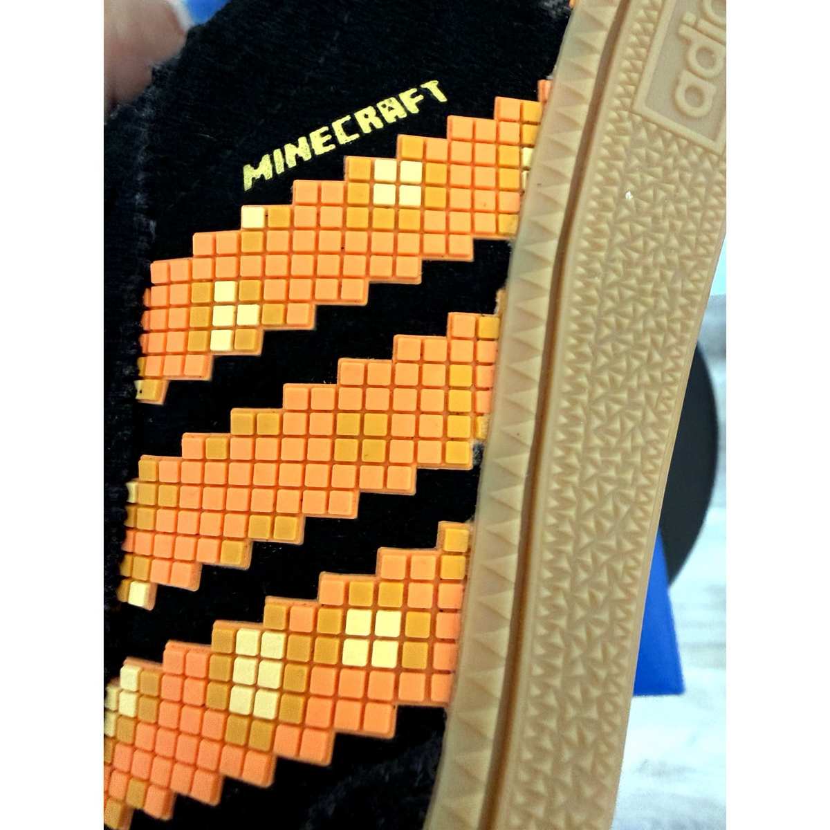 adidas x Minecraft Handball Spezial "Lava" - Core Black/Pure Orange - IH1737 (Youth 5 / EU 37⅓)