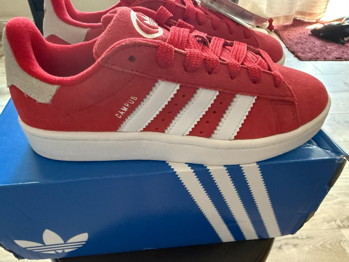 Adidas Campus 00s J IG1230 - Red/White - Size US 6