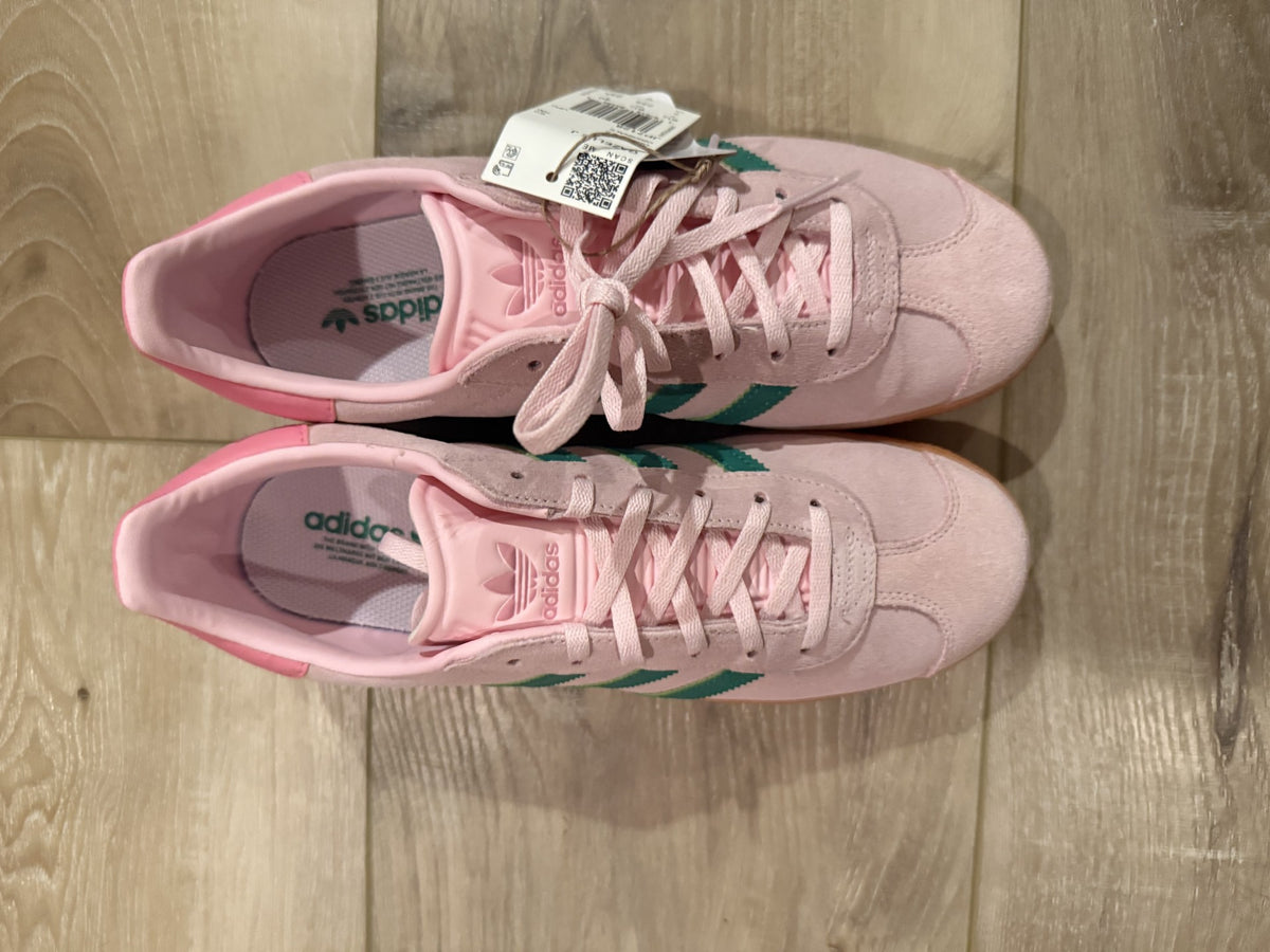 adidas Gazelle JP7128 Pink/Green Gum Sole — Women's 7